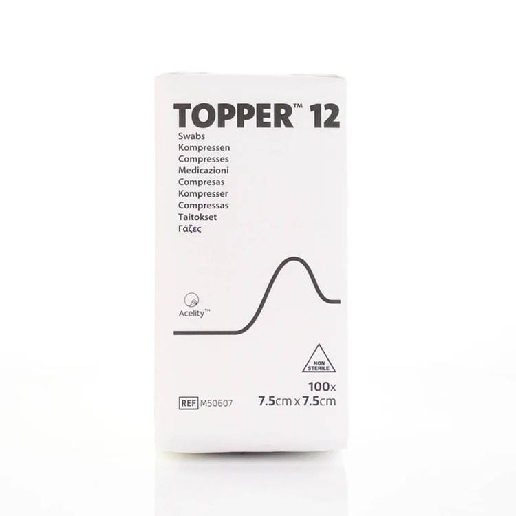 7,5 cm x 7,5 cm Topp 12 Q-tips Pakke med 100